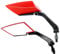 Area1 Universal Motorrad Rückspiegel Paar e-geprüft 2x M10 Rechtsgewinde + Linksgewindeadapter, passend für z.B. GSX-S GSF Bandit SV650 MT07 (ROT)