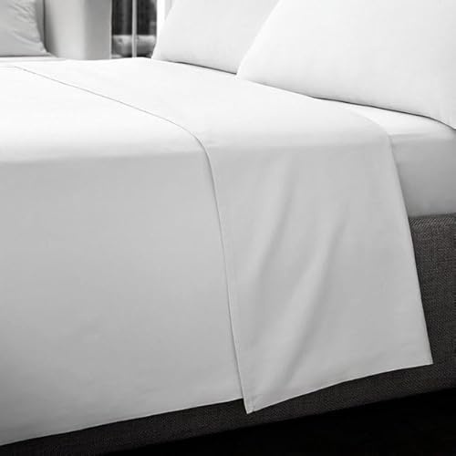 NEW Rapport 400 Thread Count Egyptian Cotton Single Flat Sheet - White