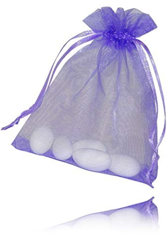 EinsSein 100x Mandelsäckchen Flieder Organzasäckchen für Gastgeschenke Hochzeitsmandeln Hochzeit