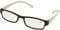 Lesebrille LONG schwarz/weiß, 3.0