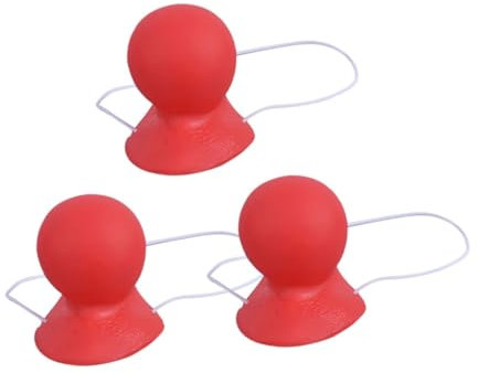 BESTOYARD 3pcs Clownsnasen Zirkus Nase für Clown Kostüm Cosplay Requisiten (Rot)