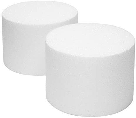 Kuchenschnuller aus Schaumstoff, rund, für künstliche Hochzeitstorten (2 Stück)