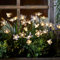 Lights4fun 30er LED Solarleuchten Blumen Bienen und Schmetterlinge Stableuchten Solar warmweiß Muttertagsgeschenk