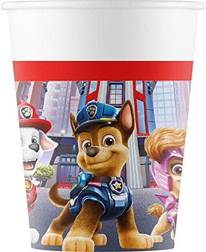 Procos 93508 Lot de 8 gobelets jetables en papier pour fête Paw Patrol The Movie 200 ml