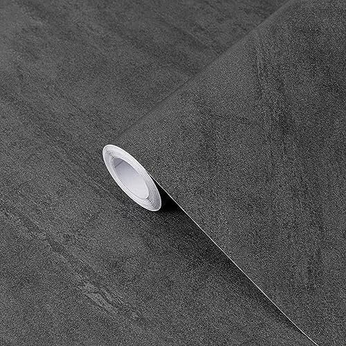 Fantasnight Klebefolie Möbel Grau 60 x 500cm Betonoptik Möbelfolie Dunkelgrau Selbstklebende Folie Matt Folie für Möbel Küche Wasserdicht Tapete