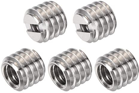 sourcing map 1/4 Female to 3/8 Male Convert Screw Adapter 0.31 Height for Camera Tripod Alloy Steel 5Pcs