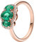 PANDORA Drei Steine Vintage-Ring in 14 Karat rosévergoldeter Metalllegierung mit Zirkonia, Gr. 56, 180057C01-56