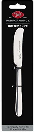 Tala Buttermesser aus Edelstahl – Spiegelpoliert, Spülmaschinenfest, 16,3 cm, Silber – Perfekt zum Streichen von Butter & Aufstrichen