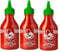 3 x 200 ml Thai Sriracha Hot Chilli Sauce Pickled Red Flavoured Food Topping Sizzling Cooking Grill Barbeque