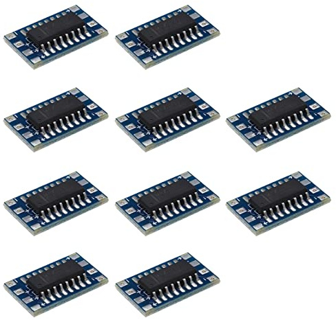 eMagTech 10 unids Mini RS232 MAX3232 a TTL convertidor de Nivel Módulo Serie Adaptador de Placa 3~5 V MAX3232 Breakout Board Cable de computadora Adaptadores Serie Componentes electrónicos