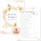 Things of Happiness Hochzeitsspiel Braut oder Bräutigam 50 Karten | Hochzeitsquiz & Hochzeitsspiele für Gäste | Hochzeitsspiel Brautpaar im Boho Design (Koralle Rosen)