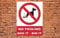 Notice No Dog Fouling Bag It Bin It Dog Waste Sign Self Adhesive Gloss Sticker 160mm x 125mm
