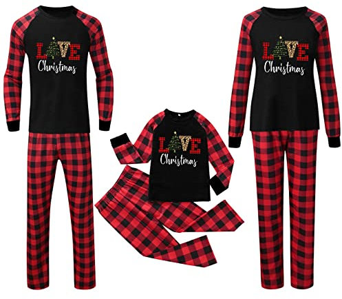 Kobilee Pigiama Natale Famiglia Pile Cotone Due Pezzi Grinch Pigiama Famiglia Coordinati Comode Manica Lunghe Curvy Pigiama Natalizio Invernale Caldo Pigiama Natale Famiglia per Uomo Donna Bambino