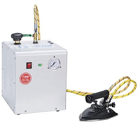 Ferro da Stiro Industriale Elettrico, Stazione di Stiratura Professionale con Grande Caldaia di Ferro Semiautomatica, Serbatoio in Acciaio Inossidabile, Adatto per Fabbriche di Panni per Lavanderia pe