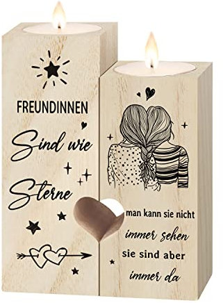 Geschenke für Freundin, Kerzenständer-Freundin Geschenk, Beste Freundin Geschenke, Geburtstagsgeschenk für Freundin Freundinnen, Geschenk Freundin Geburtstag