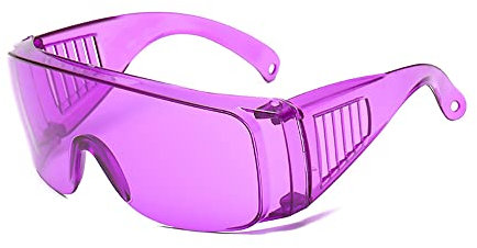 Sicherheits-Überbrille, UV-beständige Schutzbrille für Bau, Outdoor und Labor, Violett