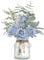 Flores sintéticas con jarrón, rosas artificiales de seda en jarrón, planta falsa de eucalipto, arreglo floral para el hogar, oficina, granja, baño, mesa de comedor, decoración de mesa de café (azul