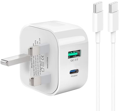 Samsung Fast Charger Plug and Cable 25W PPS Super Charge for Galaxy S25/S24/S23/S22/S21/S20 fe/A16/A15/A14/A13/A23/A06/A05S/A25/A33/A34/A35/A36/A53/A54/A55/A56,USB Type C Phone Charging lead and Plug