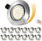 Dexnump LED Einbaustrahler 230V Ultra Flach, 5W Dimmbare Spots Deckenleuchte Entspricht 50W, 600LM IP44 LED Spots Schwenkbar für Badezimmer Küche Wohnzimmer Korridor, 12er Set (Warmweiß 2700K)