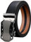 AivaToba Gürtel Herren, Ledergürtel Schwarz mit Ratsche, Automatikschließe für Herren Business Anzug, Breit 34mm, Größe Angepasst