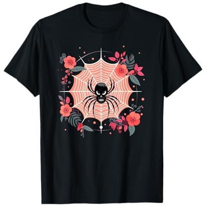 Nettes Spinnennetz mit Gesicht T-Shirt