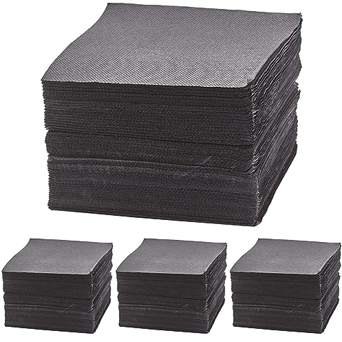 Le Nappage - Papierservietten Tex Touch - Farbe Schwarz - FSC®-zertifizierte Servietten - Recycelbar und biologisch abbaubar - Packung mit 50 schwarzen Servietten Größe 25 x 24 cm (Packung mit 4)