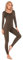 Liang Rou Women's Scoop Neck Top & Bottom Ultra Thin Thermal Underwear Set Coffee Brown Small