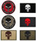 gotyou 6 Stücke Patches Klett Militär Patch, Aufkleber Abzeichen Klettbänder, Patches Aufkleber Abzeichen, Klett Patches Punisher, Punisher Skull Military Besticktes Patch mit Klettverschluss