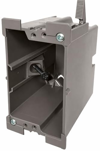 SmarToggle Single Gang Retrofit Wall Box – Old Work Electrical Box for Stud or No-Stud Mount | 1-1/2 Toggle Depth | Smart Device, Outlet, or Switch PC Wall Box | Rated 50 lbs Load