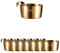 Stainless Steel Small Sauce Dishes Gold Dipping Bowls Seasoning Individual Round Condiments Cups Ramekins Dip Serving Sushi Cereal Salad Appetizer Bowls 8 Pack