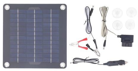 TICFOX – Kit De Chargeur De Batterie Solaire, Sortie 12V 18V, 20W, Mainteneur De Batterie Monocristallin Pour Camping-car, Voiture, Bateau