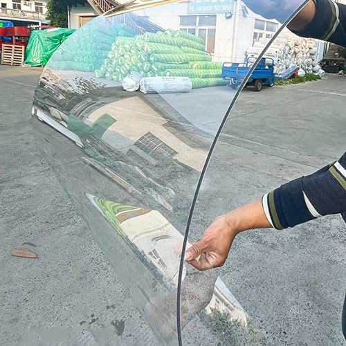 Transparente Gewächshausplatten Kunststoffplatte 1,2mm Polycarbonat Platte UV-beständig Klare Acrylplatten für Bilderrahmen Glas Ersatz,Terrassendach Carport,Leicht zu Biegen (1,22m x 10m)