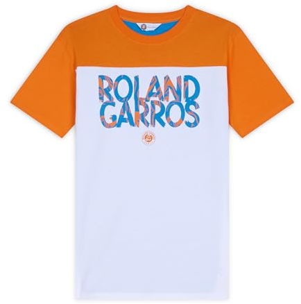 ROLAND GARROS Herren Pop Energy T-Shirt, weiß, L
