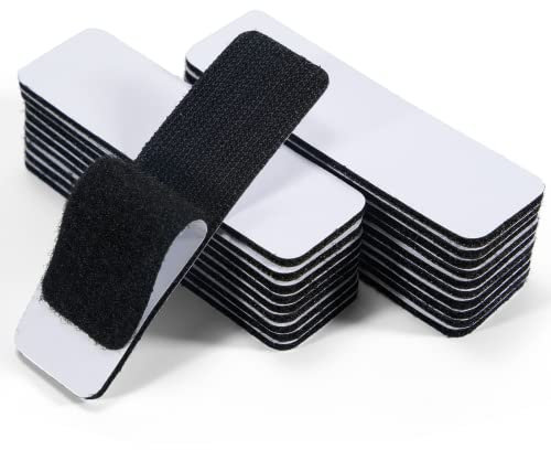 10 Pezzi Nastro Autoadesivo, 3 x 10 mm Adesivo Biadesivo Extra Forte con Chiusura, Cuscinetto Adesivo Autoadesivo Largo 10 mm Nastro e Nastro con Gancio, Nero