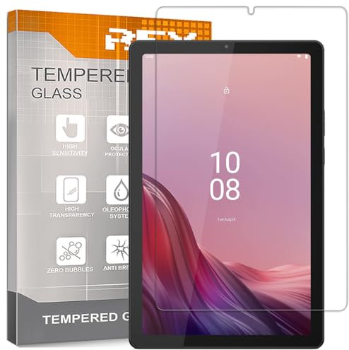 REY 2X Protector de Pantalla para Lenovo Tab M9 9, Cristal Vidrio Templado Premium, Tablet