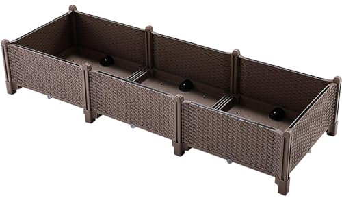 Hochbeet – Gartenbeet Pflanzkasten, erhöhtes Gemüsegartenbeet | Kunststoff-Rattan-Hochbeet, Drainage, erhöhte Pflanzkästen für, Pflanzen, Kräuter