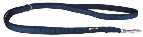 Petlando Hundeleine 3m Mesh weich gepolstert, Navy, 300x3cm | Für große Hunde, 3-fach verstellbar, pflegeleicht, schnelltrocknend, Karabiner, Führleine, Freihandleine, Umhängeleine