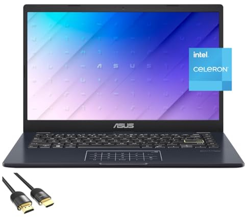 ASUS Laptop for Business & Student, 14 FHD Display, Celeron N4500, 4GB RAM, 64GB eMMC + 128GB PCIe SSD, NumberPad, WiFi, USB-C, Fast Charge, HDMI, US Version KB, PDG HDMI, Win 11 Home S, Star Black