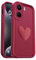PanXCase Funda para Xiaomi Redmi 13C 4G / Poco C65 - Carcasa 3D Heart Diseño Cute Silicona, Protección Cámara Femenina Mujer Antichoque Antiarañazos Cover (Wine Red)