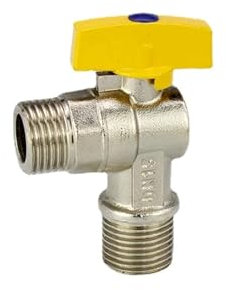 LIUCH DN15 1/2 Außengewinde Messing 90 Grad Winkelstück Kugelhahn Absperrung Luft Kraftstoff Gas Wasser