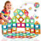 Magnetische Bausteine Magnetspielzeug Magnetspiel Magneten Kinder 3 4 5 6 Jahren Geschenk für Magnetic Bauklötze Kinder Montessori Spielzeug ab 3 4 5 6 7 8 Jahre Junge Mädchen Weihnachten Geburtstags