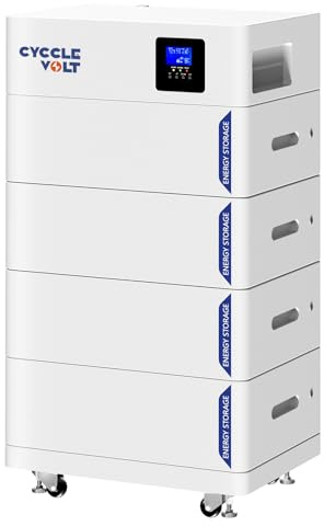 CYCCLEVOLT Balkonkraftwerk mit 20KWh Solarspeicher, 5kW Wechselrichter mit 48V 400Ah batteriespeicher, 5000W Solar Eingang, modulare Erweiterbarkeit LiFePO4, Plug&Play ideal für inselanlage