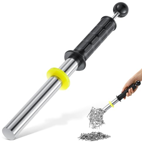 Gulfmew Magnetic Pickup Tool, Magnet Wand with Release Handle, Magnetic Chip Collector for Pickup Nails, Screws and Metal Cuttings & Shavings
