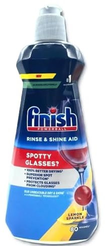 Rinse Aid Lemon Sparkle 400ml Streak-Free Shine for Dishes, Glasses & Cutlery Fast Drying & Spot Prevention