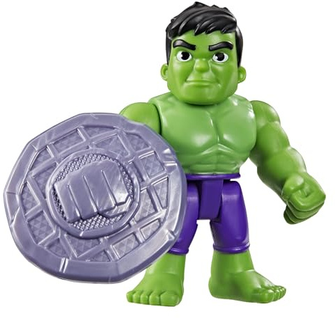 Marvel Spidey e i suoi fantastici amici – Giocattolo Hulk con accessorio, action figure da 3 pollici (7,6 cm), giocattoli di supereroi per bambini dai 3 anni in su