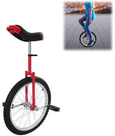 HUOMMGS Einrad 20 Zoll Gleichgewichtstrainingeinrad für 1,55–1,75m Kinder & Erwachsen Höhenverstellbar Einrad mit Ergonomischer Sattel Upgrade Einrads für Anfänger und Profis Unisex