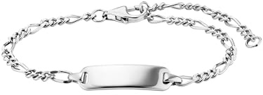 Julie Julsen JJKBR34458-S Mädchen Armband Gravurplatte Sterling-Silber 925 Silber 15 cm