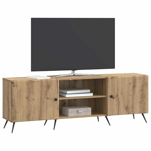 vidaXL TV-Schränk Artisan-Eiche 150 x 31 x 50 cm Holzwerkstoff, Vintage Lowboard, rechteckige Medieneinheit, viel Stauraum, Holz, Cooler Organizer für Dein Wohnzimmer