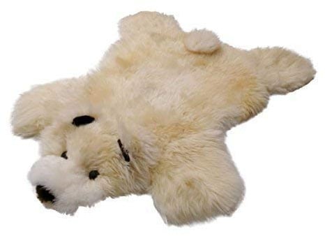 Hollert German Leather Fashion Lambskin - Rug for Kids Bears Fur Carpet Merino Sheepskin - Brown
