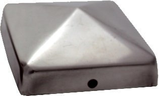 haebelholz 10 Stück Pfostenkappe Edelstahl 111x111 mm Pyramide